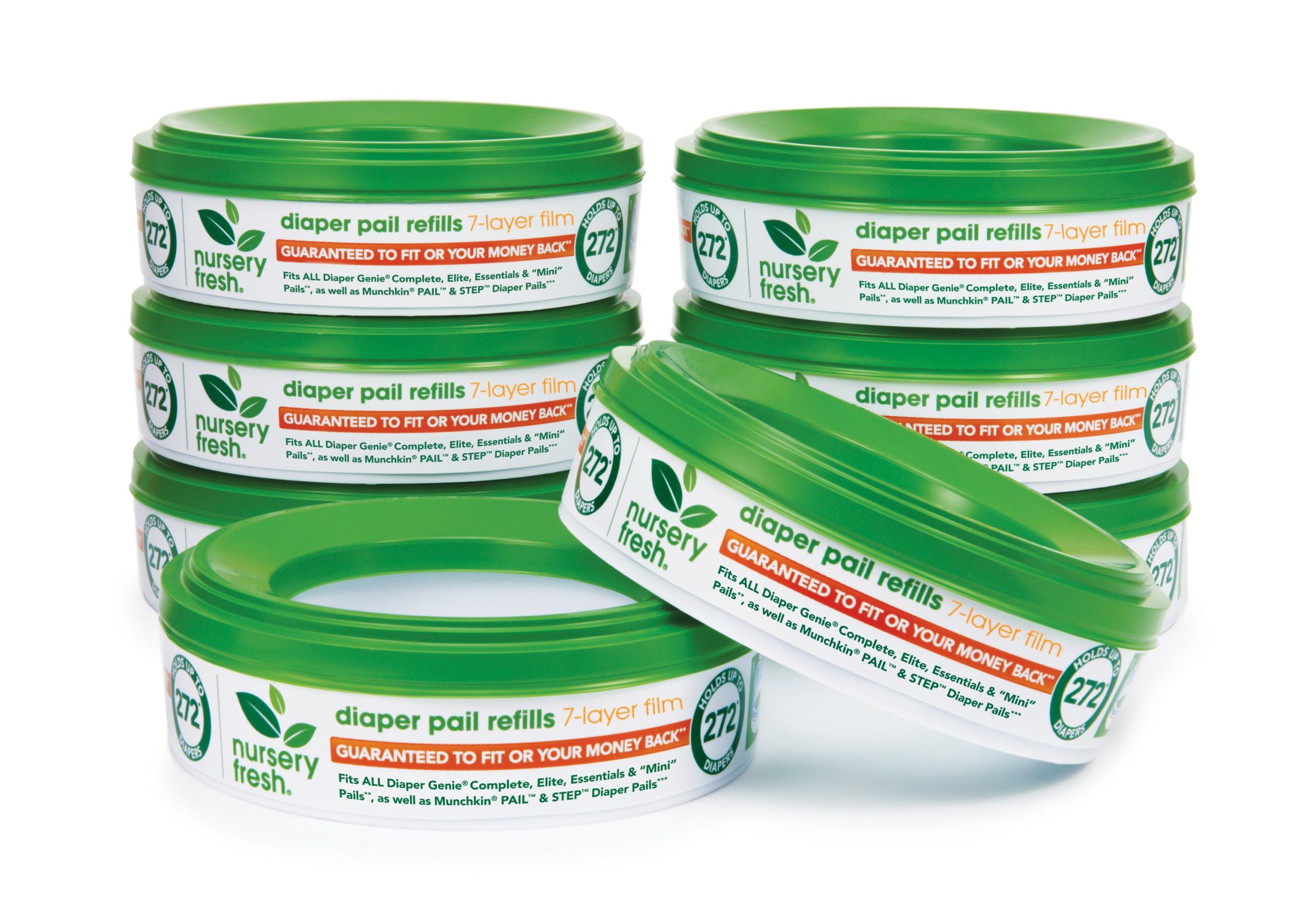 Munchkin Nursery Fresh Nappy Pail Refills 8-Pack