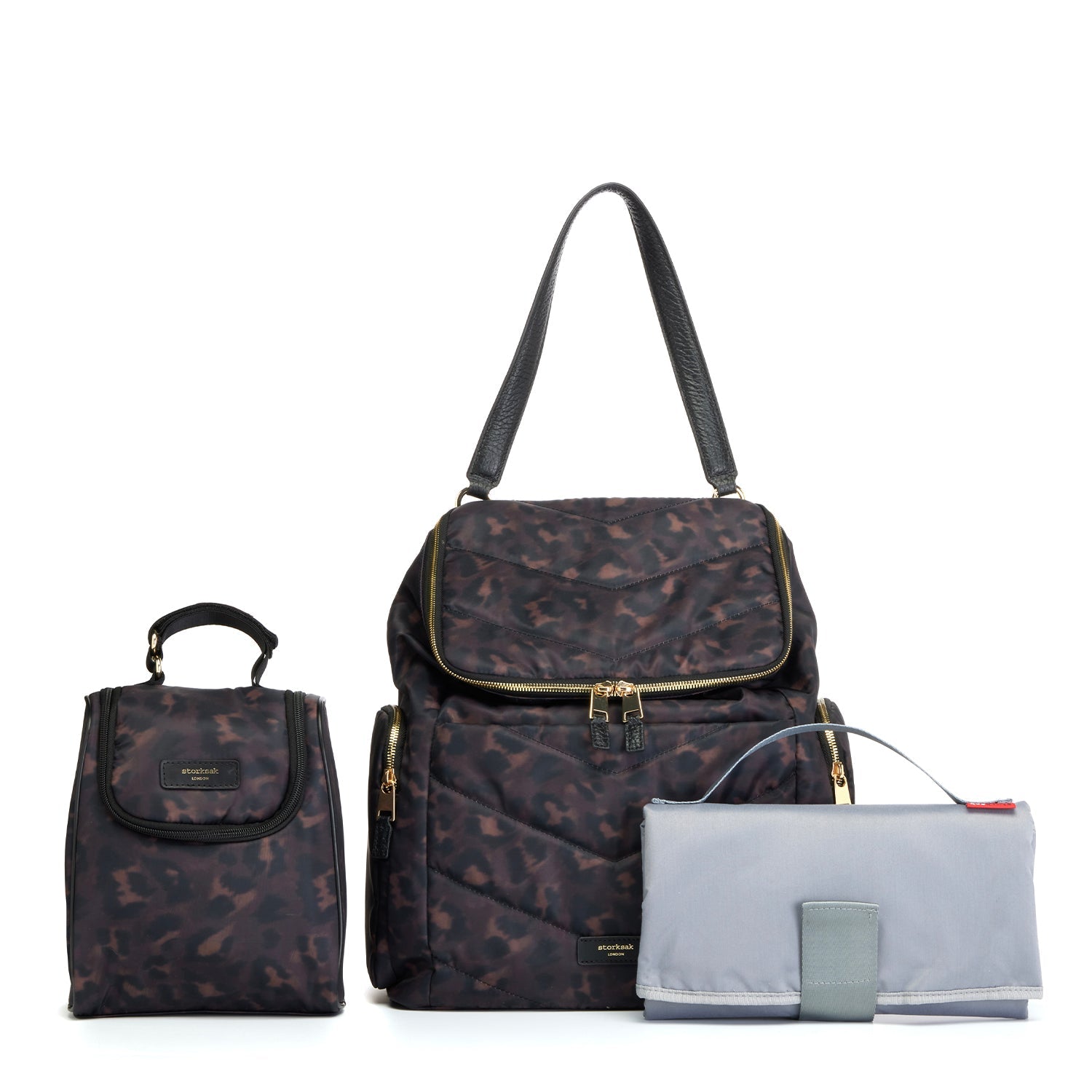 Storksak Alyssa Leopard Convertible Nappy Bag