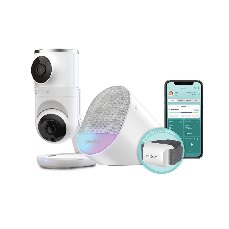 Oricom OBHDUAL Smart HD Dual Camera and Guardian Plus Sleep Tracker Bundle