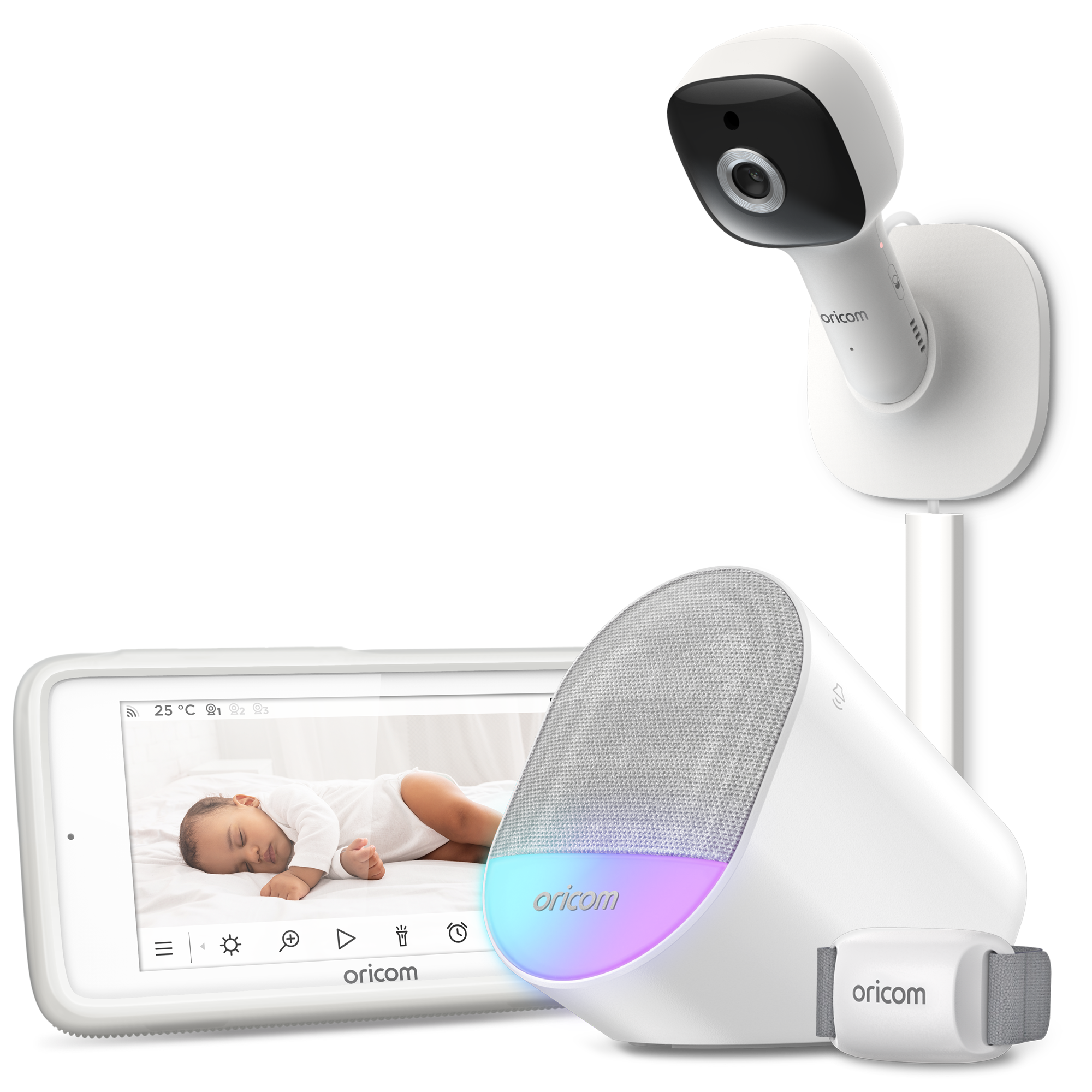 Oricom OBHGPRO Guardian Pro Wearable Baby Sleep Tracker and Video Baby Monitor