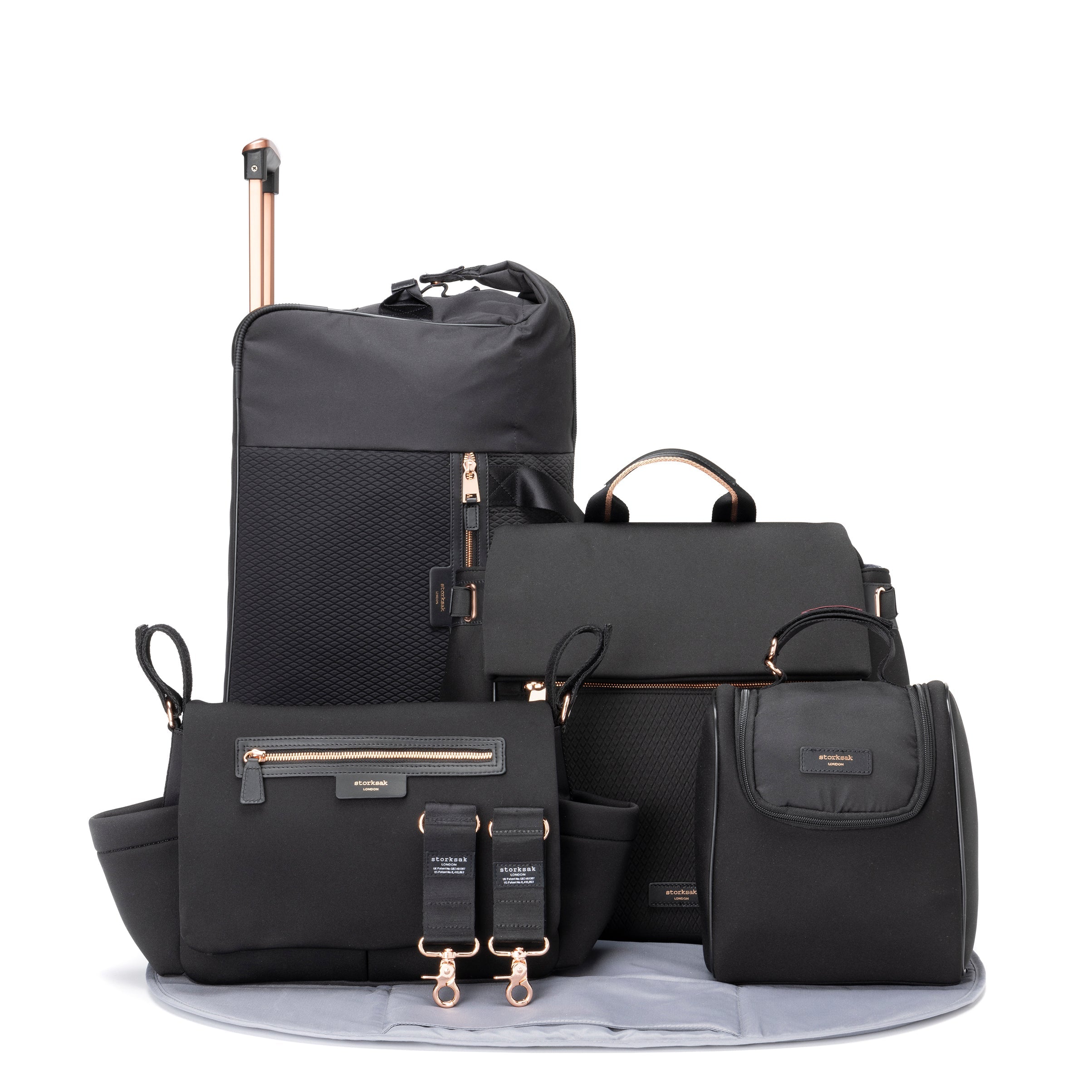 Storksak St James Nappy Bag &amp; Cabin Bag &amp; Stroller Organiser Bundle