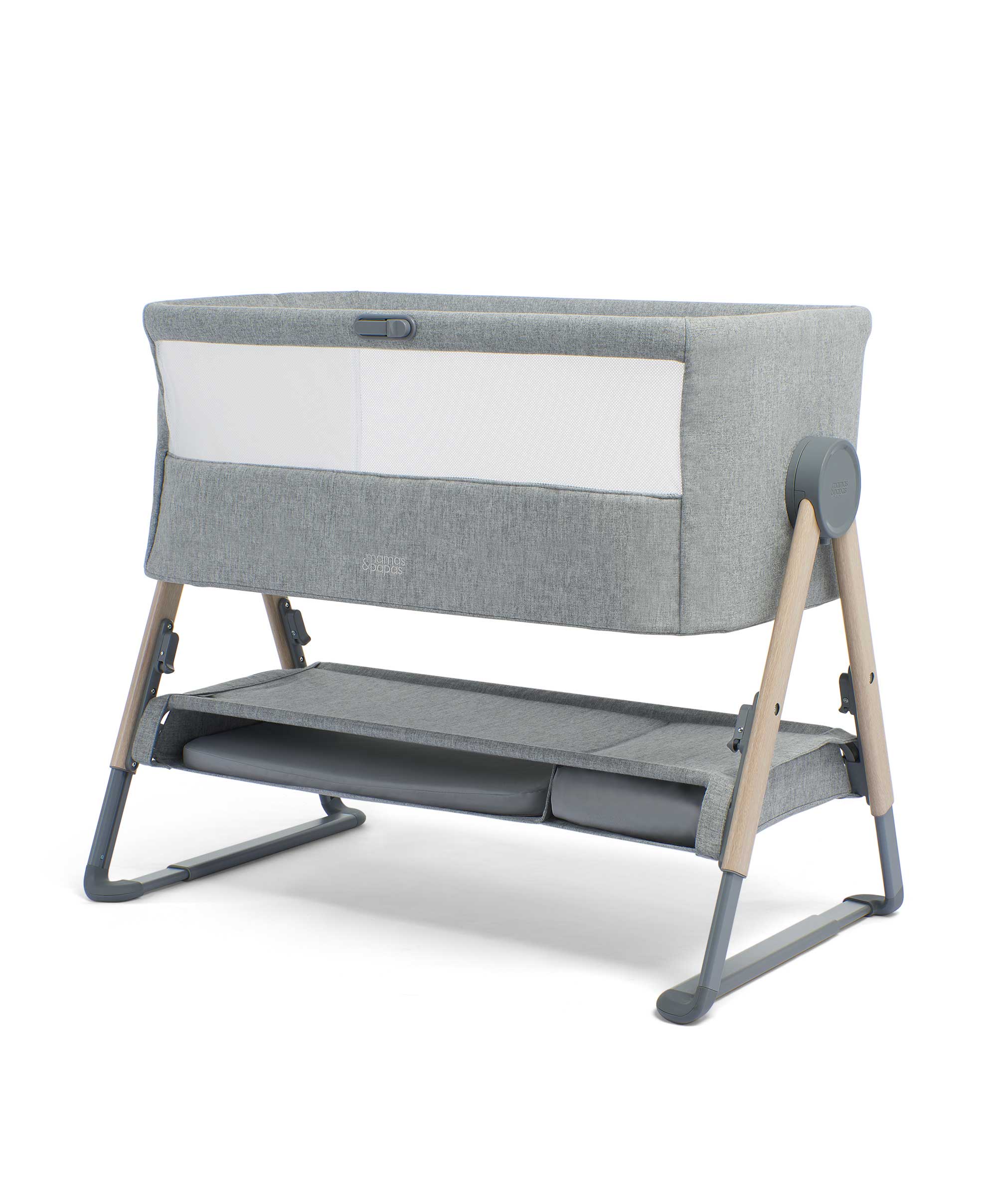 Mamas &#038; Papas Lua Bedside Bassinet- Grey