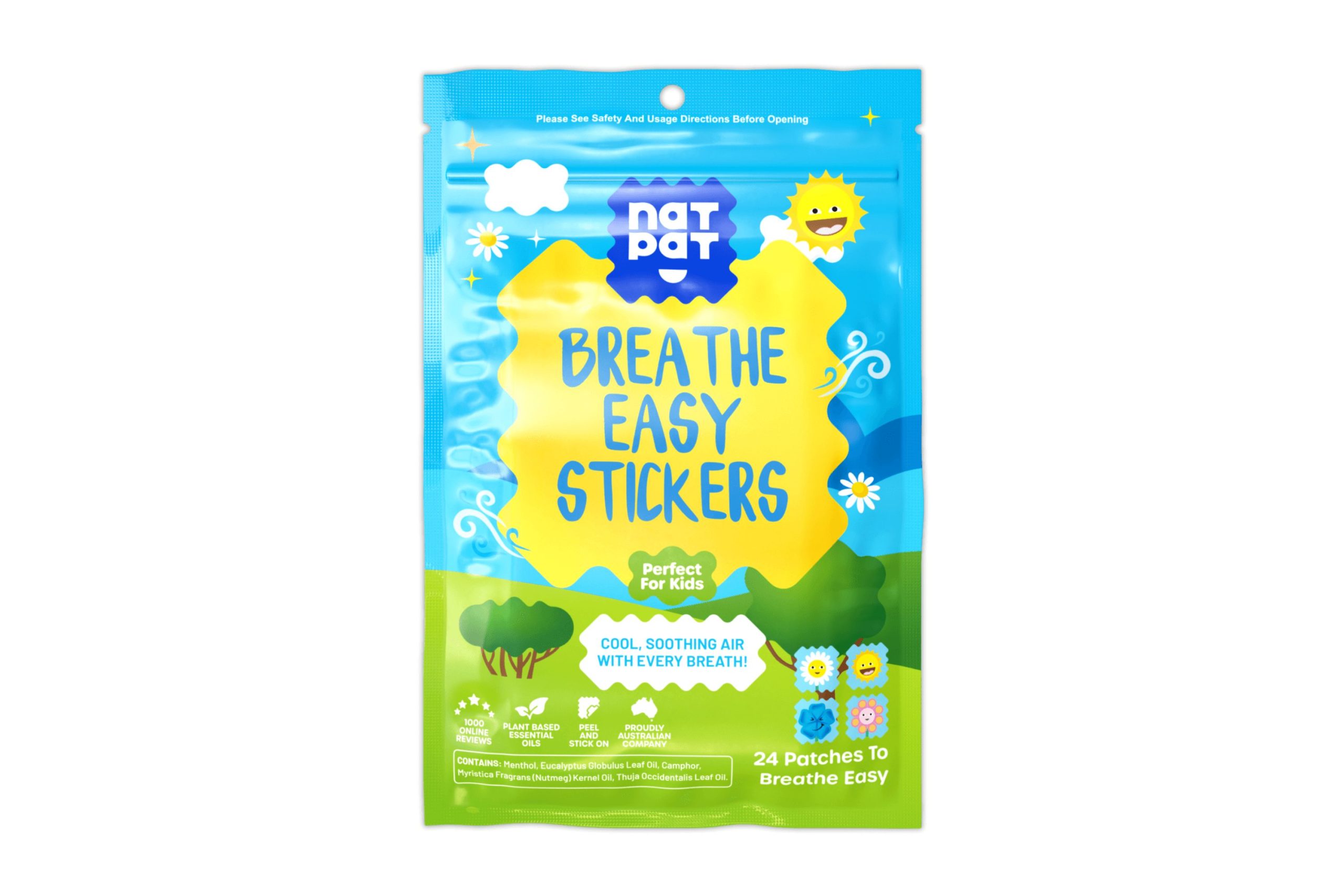 NATPAT StuffyPatch Breathe Easy Stickers