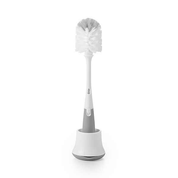 OXO Tot Bottle Brush With Detail Cleaner &amp; Stand &#8211; Grey