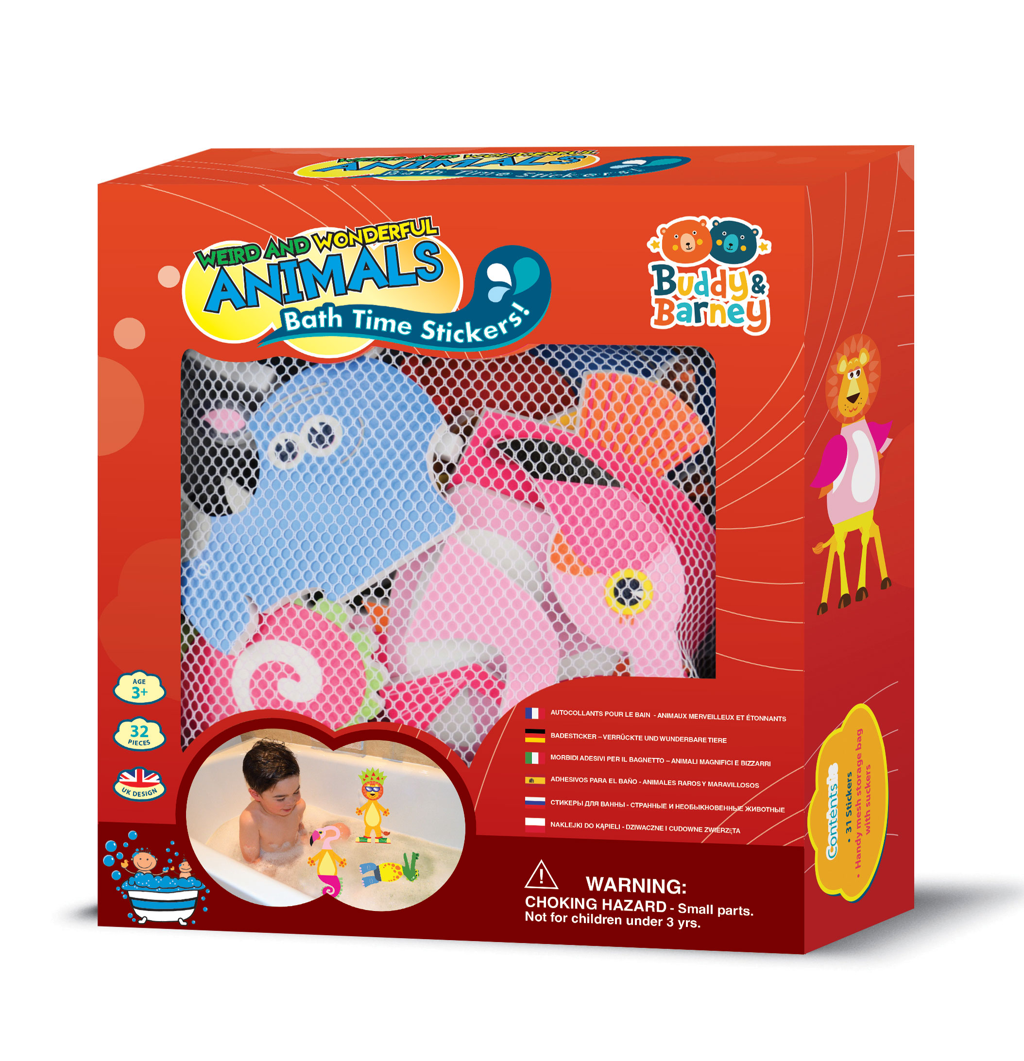 Buddy &amp; Barney Bath Time Stickers Weird &amp; Wonderful