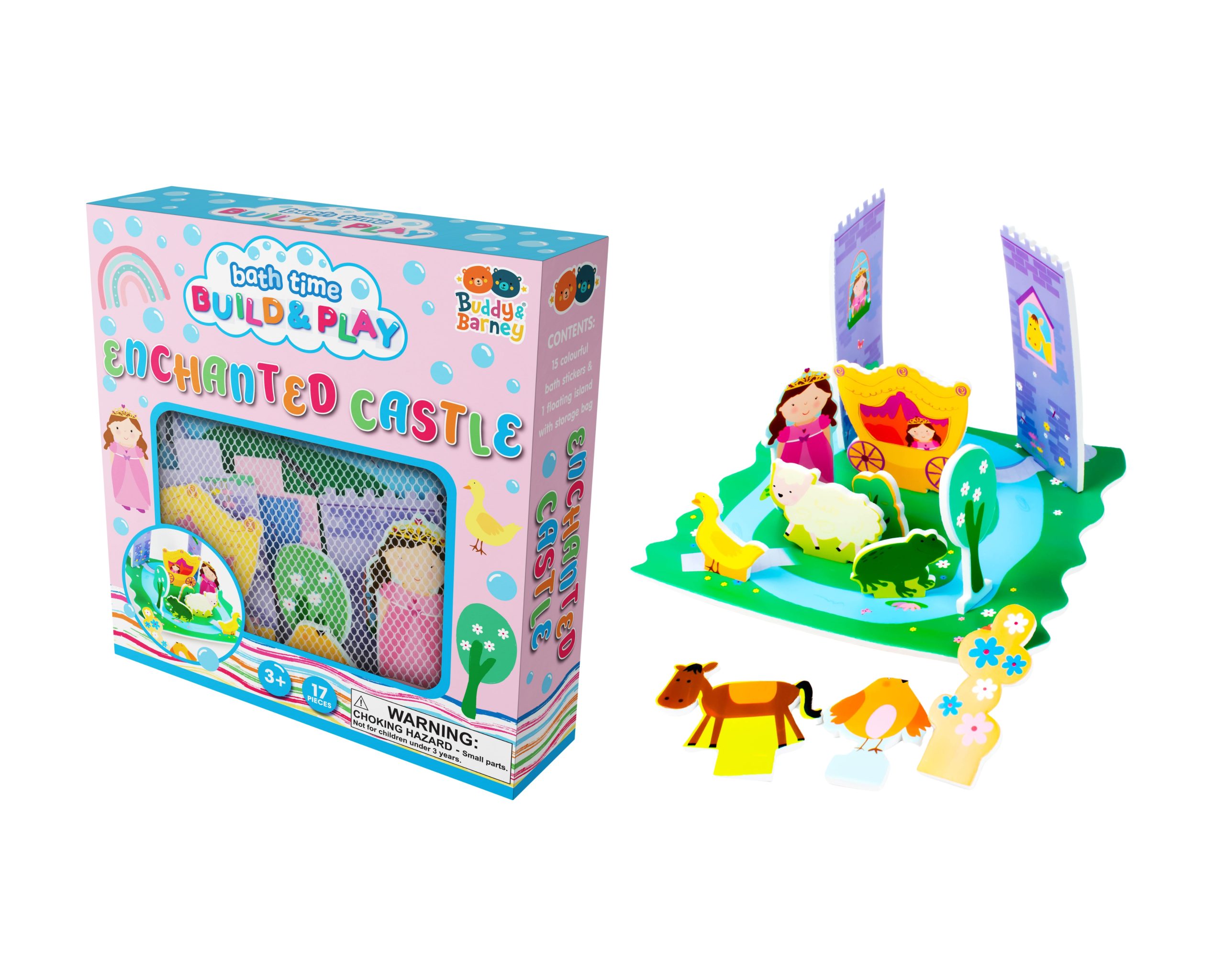 Buddy &amp; Barney Bath Time Build &amp; Play Enchanted Castle
