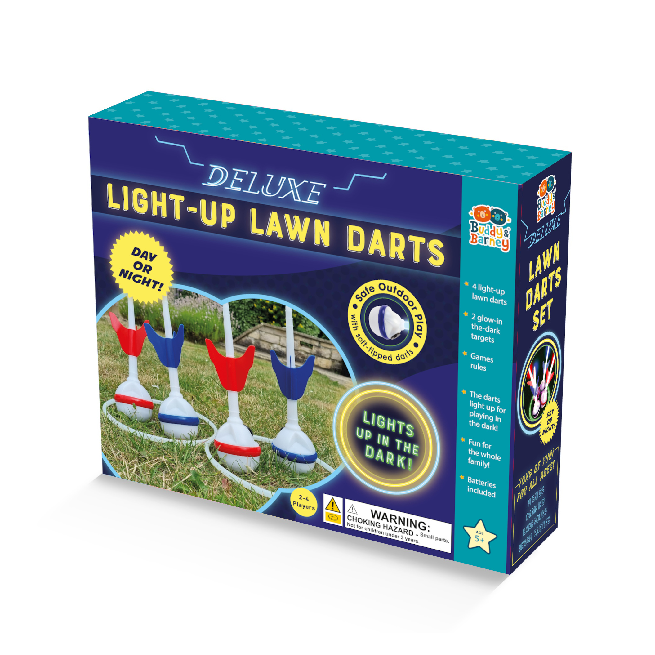 Buddy &amp; Barney Deluxe Light-Up Lawn Darts