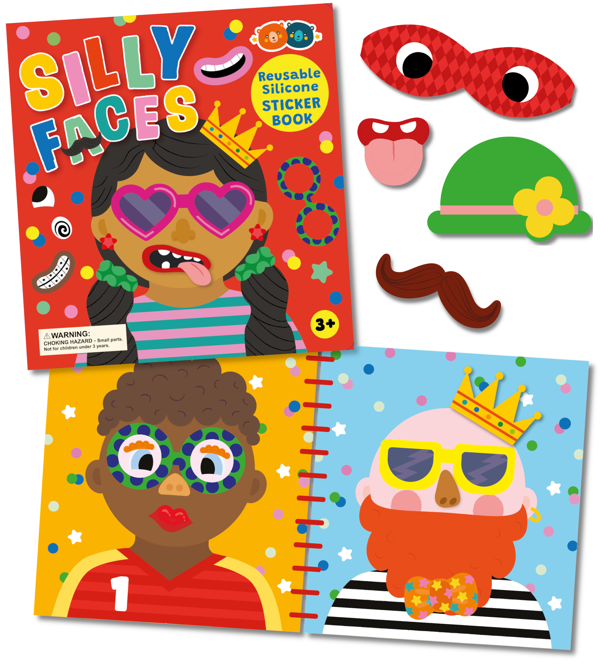 Buddy &amp; Barney Silicone Sticker Book Silly Faces