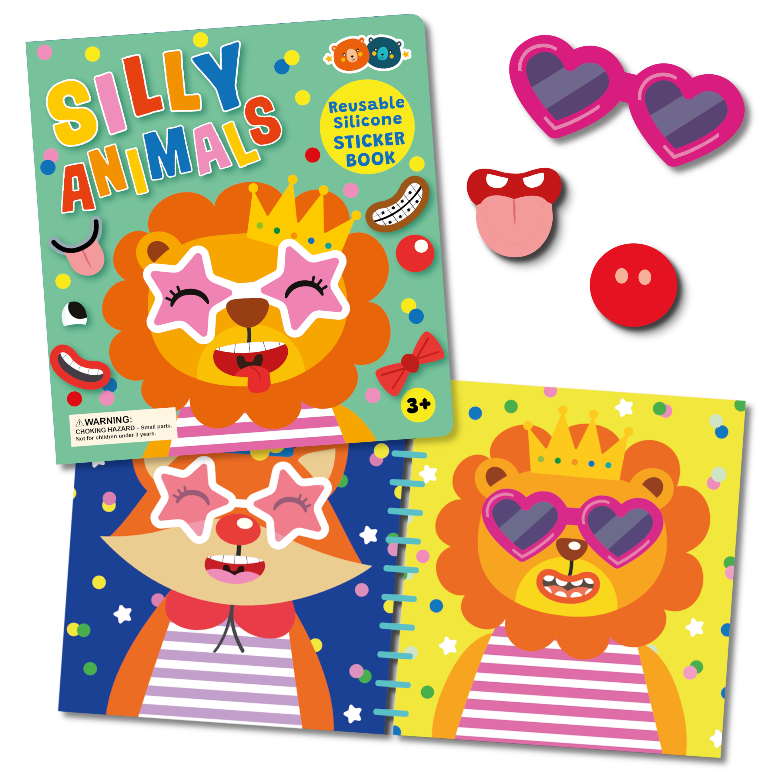 Buddy &amp; Barney Silicone Sticker Book Silly Animals