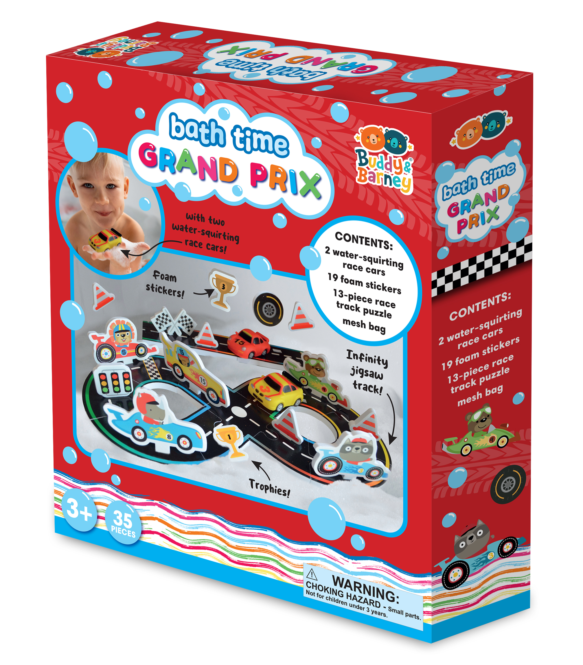 Buddy &amp; Barney Bath Time Racing Car Grand Prix Set