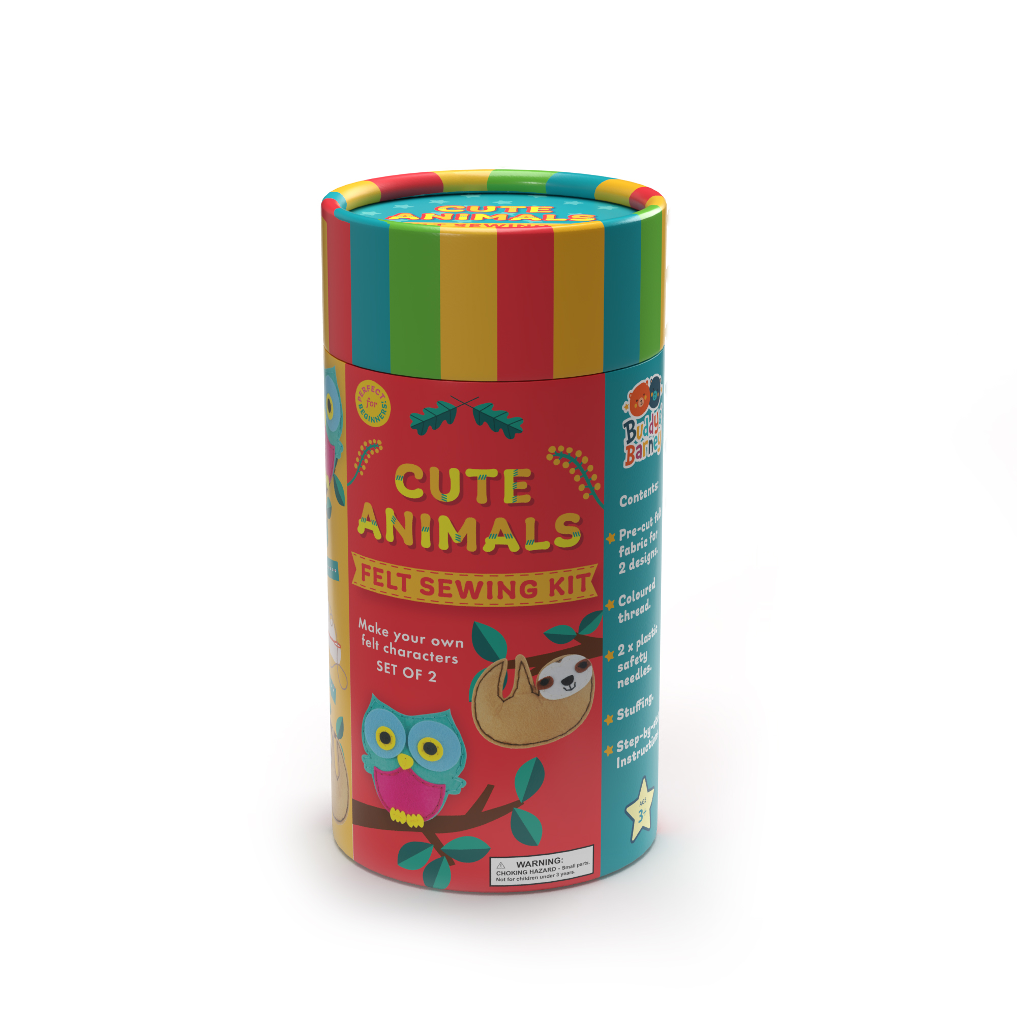 Buddy &amp; Barney Felt Sewing Kit Tube