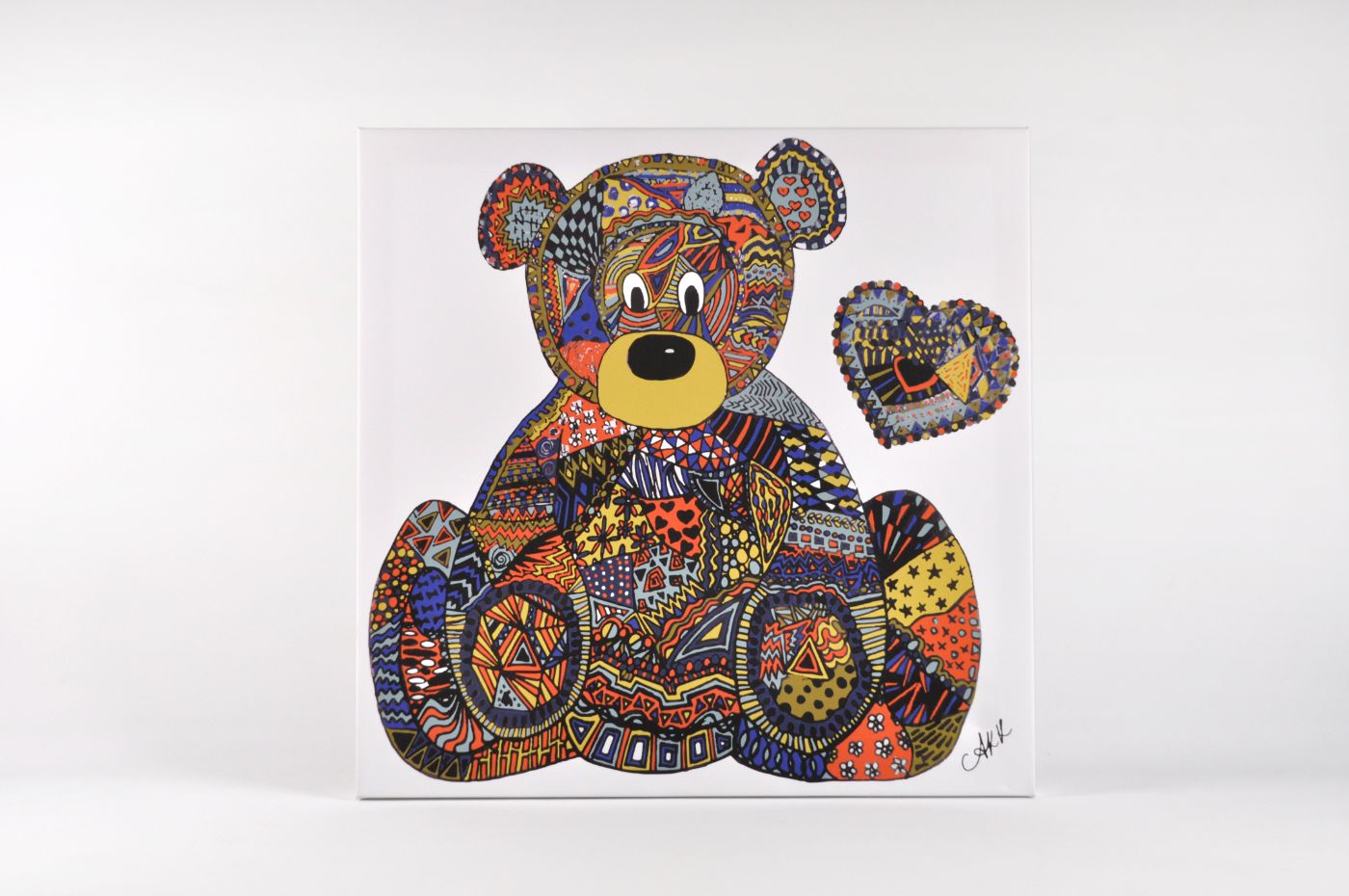 Kira &amp; Billy Tallulah the Teddy Canvas Wall Art