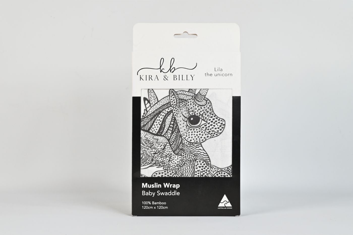 Kira &amp; Billy Muslin Swaddle Black &amp; White