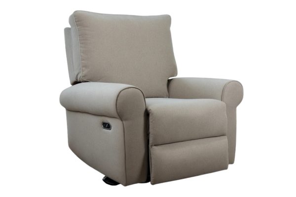 Babystudio Deluxe Electric Linen Reclining Glider Feeding Chair