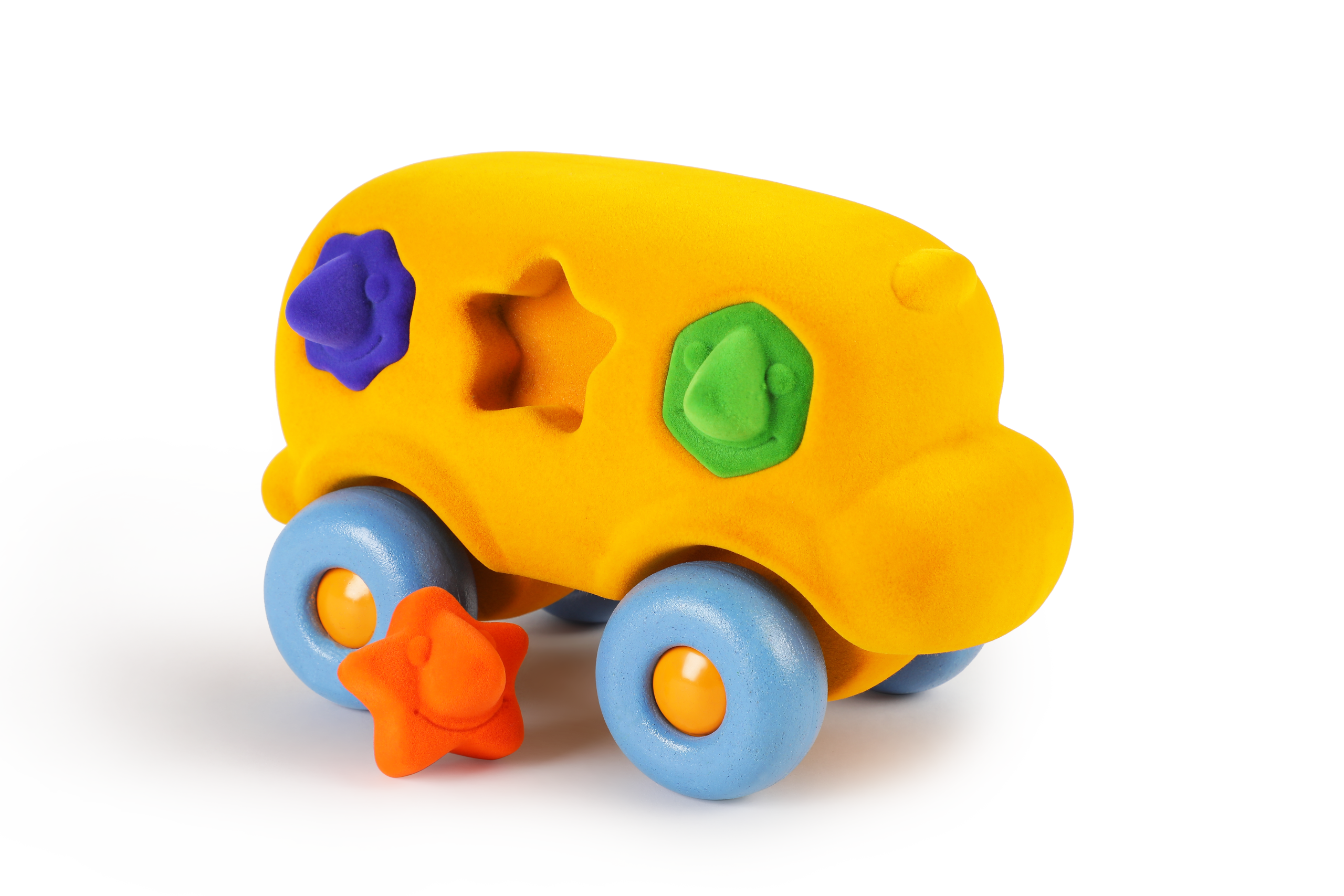 Rubbaroo The Shape Sorter Bus Large Yellow