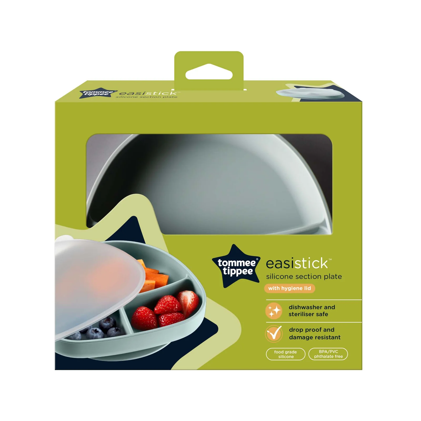 Tommee Tippee Silicone Section Plate With Lid